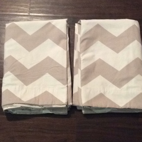 Two Pottery Barn Kids Blackout Chevron Curtains